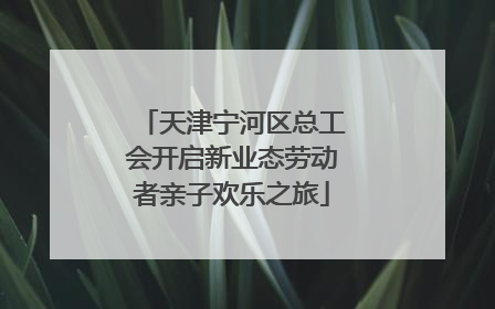 天津宁河区总工会开启新业态劳动者亲子欢乐之旅