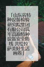 山东省特种设备检验研究院集团有限公司筑牢高原特种设备安全防线 共绘拉萨美好生活画卷