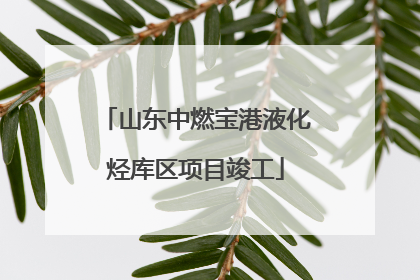 山东中燃宝港液化烃库区项目竣工