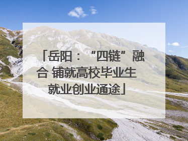 岳阳：“四链”融合 铺就高校毕业生就业创业通途