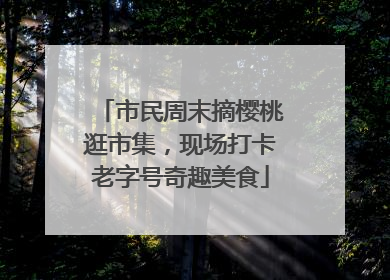 市民周末摘樱桃逛市集，现场打卡老字号奇趣美食