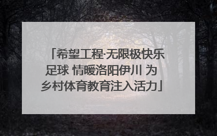 希望工程·无限极快乐足球 情暖洛阳伊川 为乡村体育教育注入活力