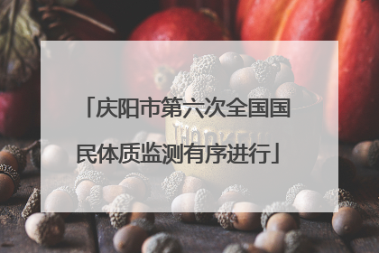 庆阳市第六次全国国民体质监测有序进行