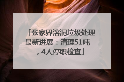 张家界溶洞垃圾处理最新进展：清理51吨，4人停职检查