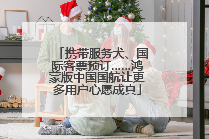 携带服务犬、国际客票预订……鸿蒙版中国国航让更多用户心愿成真