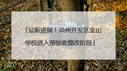 最新进展！漳州开发区金山学校进入预验收整改阶段