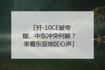 歼-10CE被夸爆、中东冲突何解？来看东亚地区心声