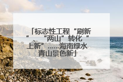 标志性工程“刷新”、“两山”转化“上新”……海南绿水青山景色新