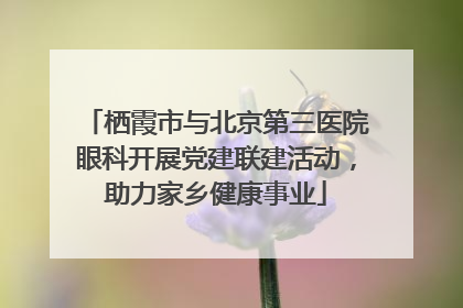 栖霞市与北京第三医院眼科开展党建联建活动，助力家乡健康事业
