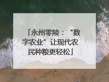 永州零陵：“数字农业”让现代农民种粮更轻松