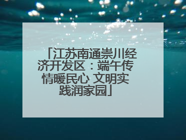 江苏南通崇川经济开发区：端午传情暖民心 文明实践润家园