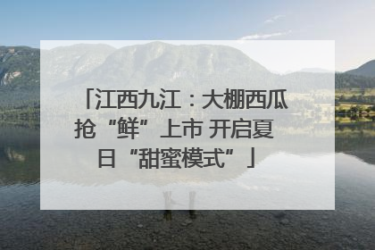江西九江：大棚西瓜抢“鲜”上市 开启夏日“甜蜜模式”