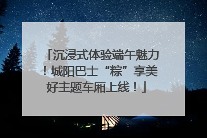 沉浸式体验端午魅力！城阳巴士“粽”享美好主题车厢上线！