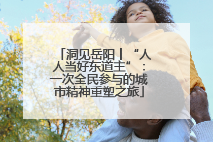 洞见岳阳丨“人人当好东道主”：一次全民参与的城市精神重塑之旅