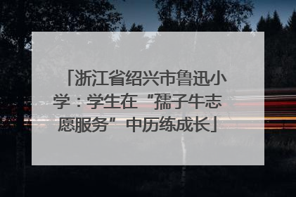 浙江省绍兴市鲁迅小学：学生在“孺子牛志愿服务”中历练成长