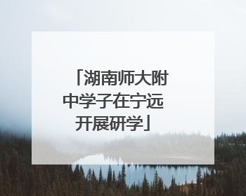 湖南师大附中学子在宁远开展研学