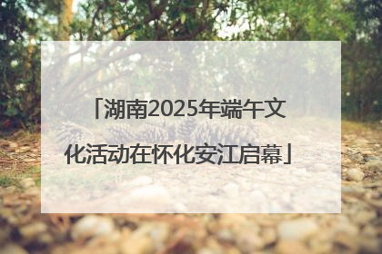 湖南2025年端午文化活动在怀化安江启幕