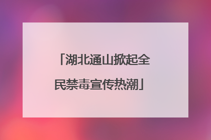 湖北通山掀起全民禁毒宣传热潮