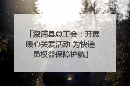 溆浦县总工会：开展暖心关爱活动 为快递员权益保障护航