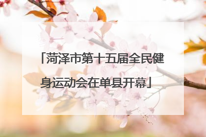 菏泽市第十五届全民健身运动会在单县开幕