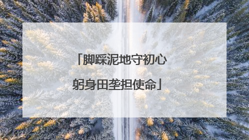 脚踩泥地守初心 躬身田垄担使命