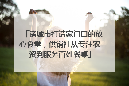 诸城市打造家门口的放心食堂，供销社从专注农资到服务百姓餐桌