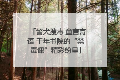警犬搜毒 童言寄语 千年书院的“禁毒课”精彩纷呈