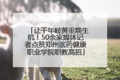 让千年岐黄重焕生机！50余家媒体记者点赞郑州医药健康职业学院职教高招