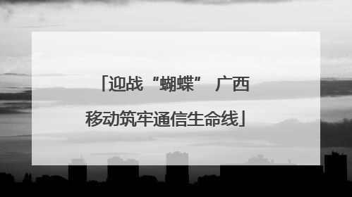 迎战“蝴蝶” 广西移动筑牢通信生命线