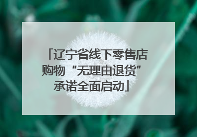 辽宁省线下零售店购物“无理由退货”承诺全面启动