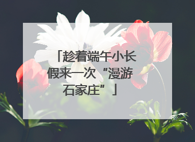 趁着端午小长假来一次“漫游石家庄”