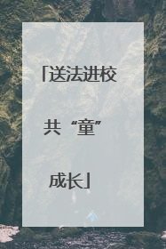 送法进校 共“童”成长