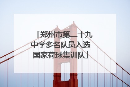 郑州市第二十九中学多名队员入选国家荷球集训队