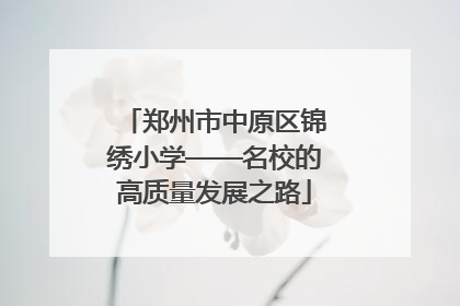 郑州市中原区锦绣小学——名校的高质量发展之路