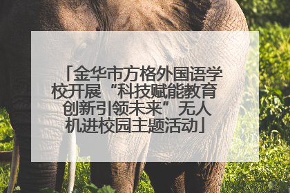 金华市方格外国语学校开展“科技赋能教育 创新引领未来”无人机进校园主题活动