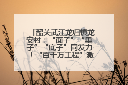韶关武江龙归镇龙安村：“面子”“里子”“底子”同发力！“百千万工程”激活乡村新动能