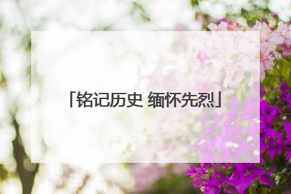 铭记历史 缅怀先烈