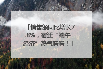 销售额同比增长7.8%，宿迁“端午经济”热气腾腾！
