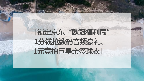 锁定京东“欧冠福利局” 1分钱抢数码音频豪礼、1元竞拍巨星亲签球衣