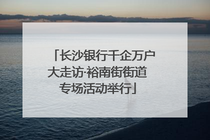 长沙银行千企万户大走访·裕南街街道专场活动举行