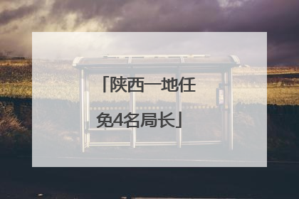 陕西一地任免4名局长