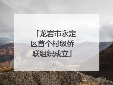 龙岩市永定区首个村级侨联组织成立
