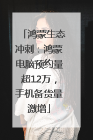 鸿蒙生态冲刺：鸿蒙电脑预约量超12万，手机备货量激增