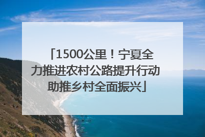 1500公里！宁夏全力推进农村公路提升行动 助推乡村全面振兴