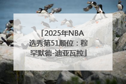 2025年NBA选秀第51顺位：穆罕默德-迪亚瓦拉