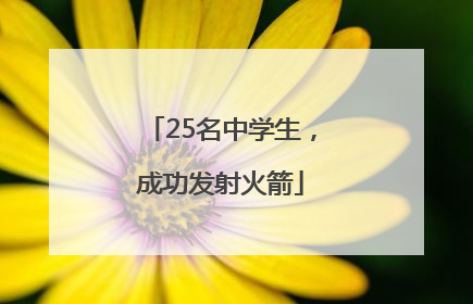 25名中学生，成功发射火箭