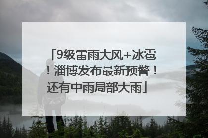 9级雷雨大风+冰雹！淄博发布最新预警！还有中雨局部大雨